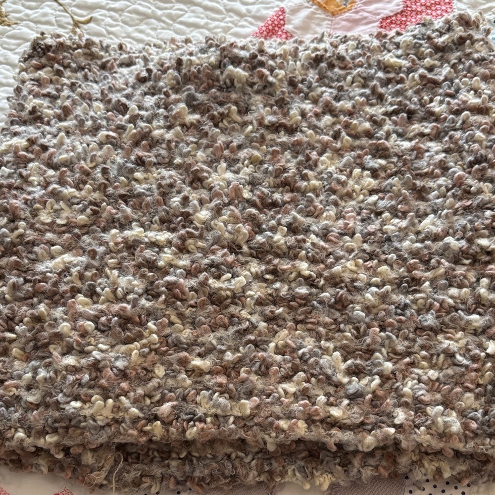 Steve Madden Cream Boucle Mobius Infinity Scarf